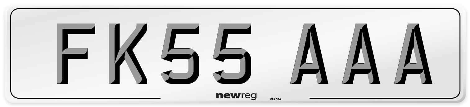 FK55 AAA Number Plate from New Reg
